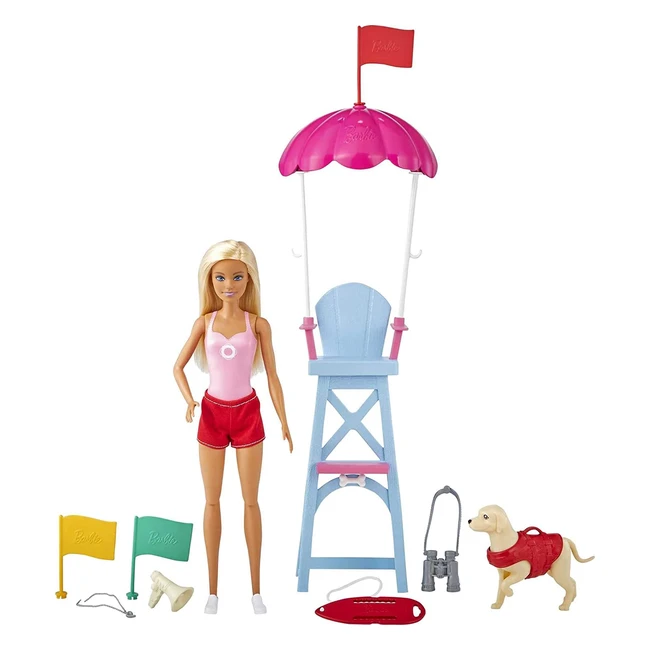 Barbie Lifeguard Playset - Save Lives with Barbie and Her Trusty Dog