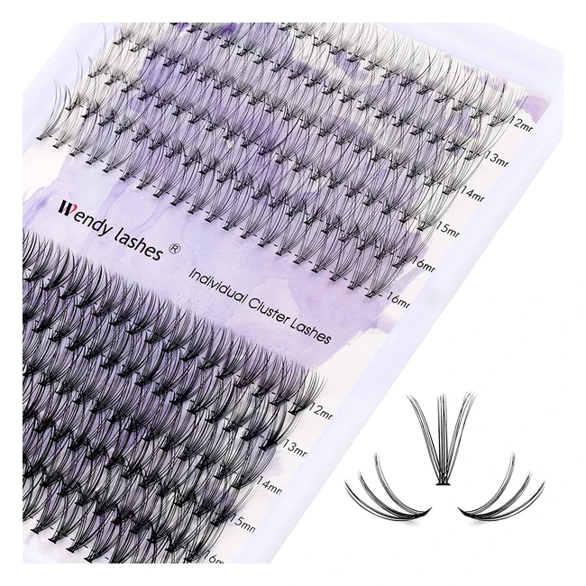 240pcs D Curl Cluster Lashes Extension - Long Length 10D20D Mix - Cost-Effective DIY Eyelash Extensions
