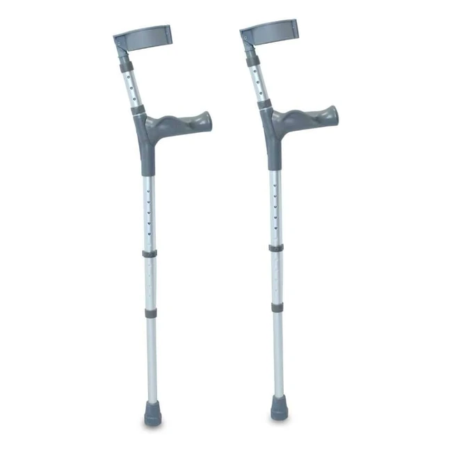 NRS Healthcare Double Adjustable Crutches - Comfy Handles - LongTall - Ideal fo
