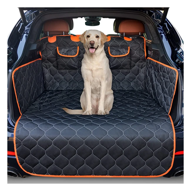 Telo Auto per Cani JoeJoy - Protezione Laterale e Paraurti Universale - Antiscivolo, Impermeabile e Resistente ai Graffi - Station Wagon, Furgoni e SUV