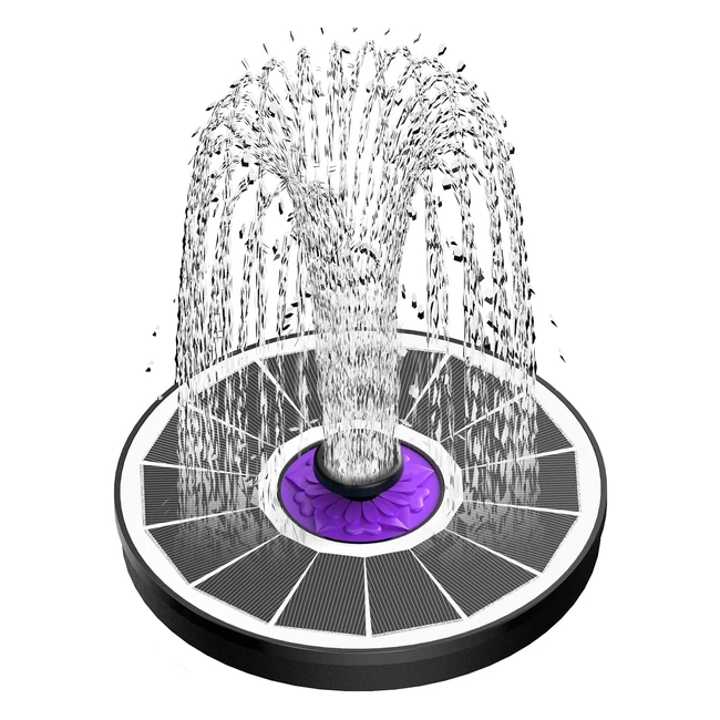 SZMP Solar Fountain with Flower 35W - Bird Bath Fountains - 7 Nozzles - Garden Water Feature Pump for Hummingbirds