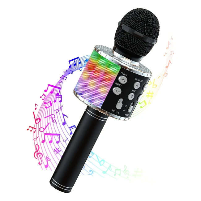 Wowstar Karaoke Bluetooth Microphone 5 in 1 - Portable Speaker for Home KTV Part