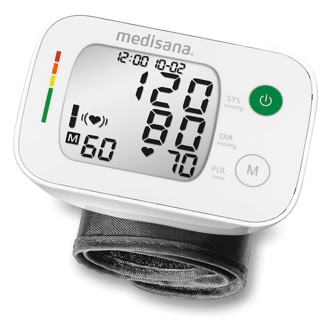 Tensiómetro de muñeca Medisana BW 335 - Medición precisa de presión arterial y pulso con memoria y escala de semáforo