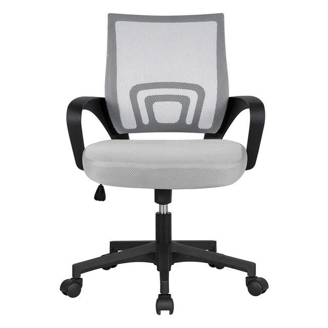 Ergonomischer Bürostuhl mit Netzrücken und Wippfunktion - Yaheetech