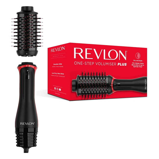 Revlon OneStep Volumiser Plus: spazzola rimovibile in ceramica di titanio con tecnologia agli ioni di tormalina RVDR5298E