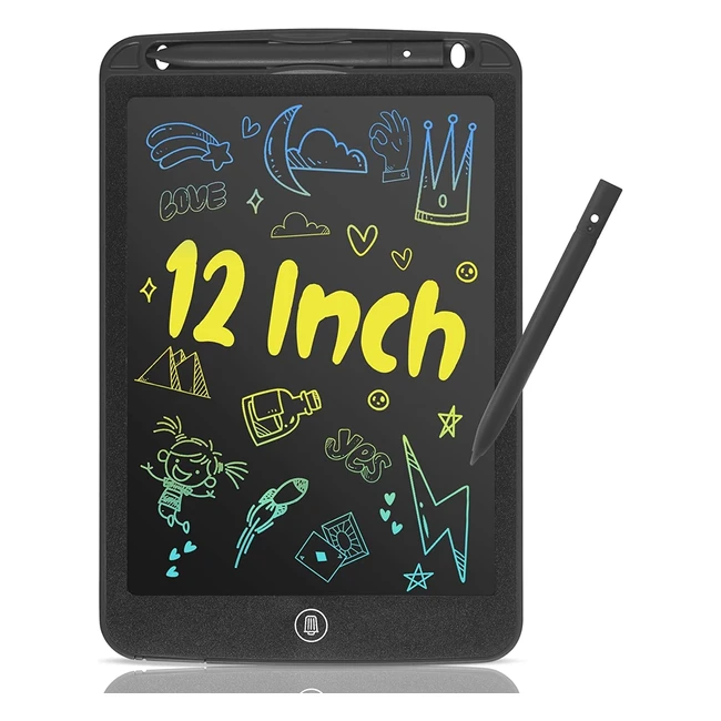 LCD Writing Tablet 12 inch - Colorful Drawing Board for Kids - Educational Toy for Boys and Girls - Erasable Electronic Painting Pad - Safe and Portable - #KidsLearning #DrawingTablet #EducationalToy