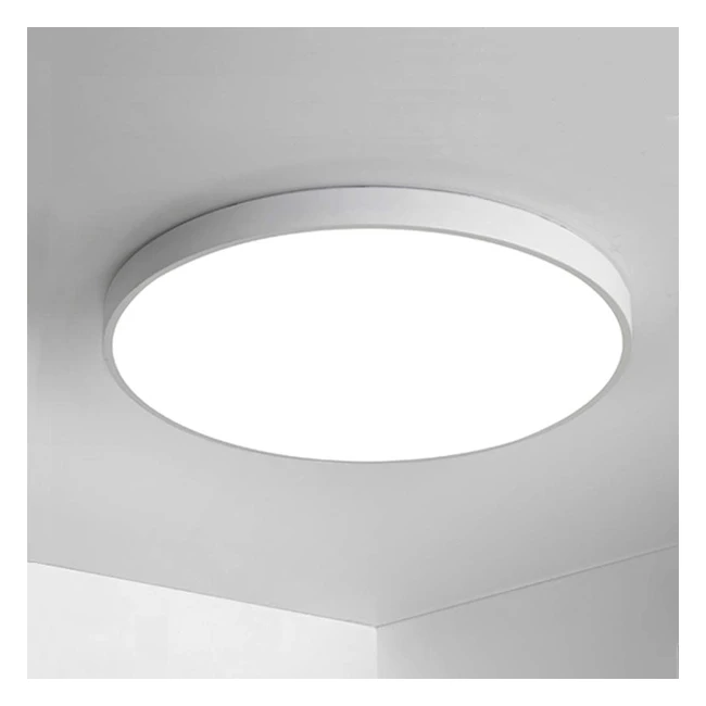 Lámpara LED de techo redonda delgada Anten Amala, 24W 2400LM, 4000K, para cocina, baño, dormitorio y pasillo - Ref. 1234