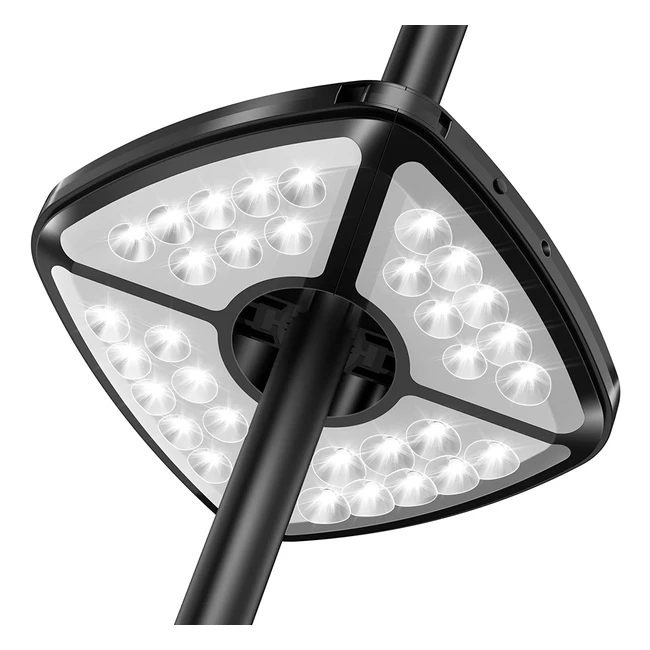 32 LED USB Rechargeable Parasol Lights - 72 Hours Lighting - Waterproof Atmosphere Light for Garden, Seaside, Camping and More - White