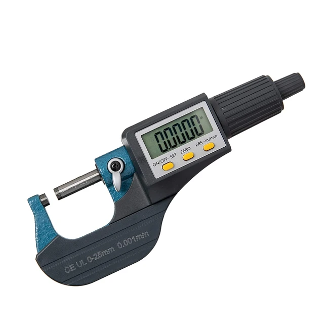 Beslands Digital Micrometer 01-025mm | High-Resolution Gauge for Thickness & Diameter | LCD Display