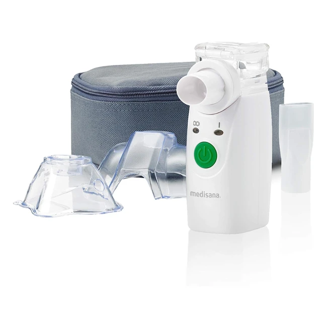 Medisana IN 525 tragbarer Inhalator für unterwegs - Ultraschall Vernebler für Erwachsene und Kinder bei Erkältungen oder Asthma mit extra Zubehör - Weiß