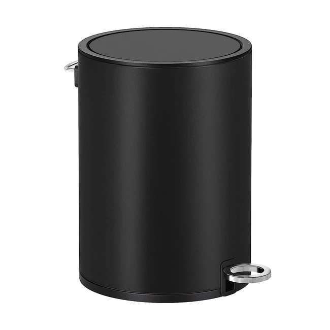 Cestino Cosmetici Songmics 3L Nero con Coperchio Morbido e Secchio Interno Rimovibile