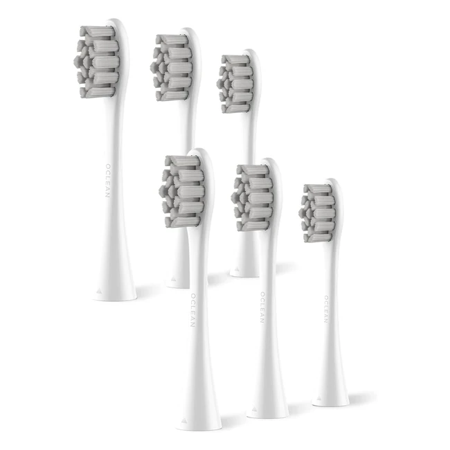 Oclean Toothbrush Replacement Heads - FDA Approved 6 Pack White