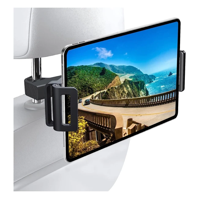 Vimoqi Car Tablet Holder - 360° Rotatable Headrest Mount for 4-13.5 inch Devices