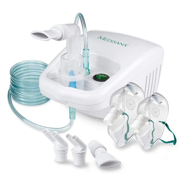 Medisana IN 500 Kompressor-Vernebler für Erwachsene und Kinder bei Erkältungen und Asthma - Extra viel Zubehör und langer Schlauch