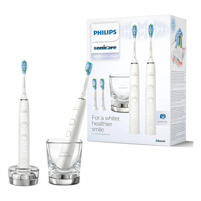 Cepillos de dientes eléctricos Philips Sonicare DiamondClean Serie 9000 - Pack doble para dientes y encías más limpios y conectados con app en blanco modelo HX991462