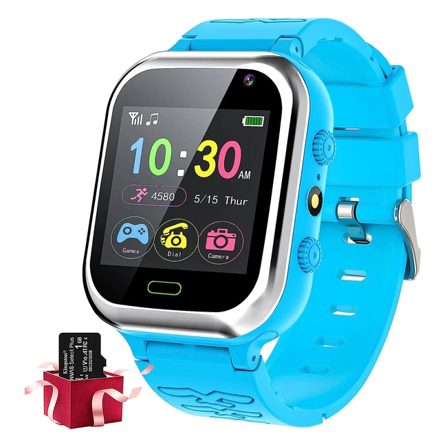 Montre connectée enfant SOS | Smartwatch téléphone caméra | Jeux éducatifs | Lecteur MP3 | Cadeau d'anniversaire idéal 4-12 ans