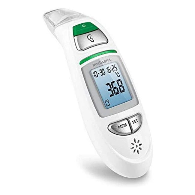 Medisana TM 750 Digital 6in1 Fieberthermometer für Babys, Kinder und Erwachsene - Messung von Flüssigkeiten, Stirn- und Ohrthermometer mit visuellem Fieberalarm und Speicherfunktion