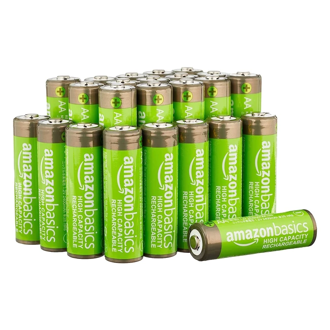 Amazon Basics AA Akku Batterien 2400mAh 24er Pack vorgeladen - Hohe Kapazität und langanhaltende Energie