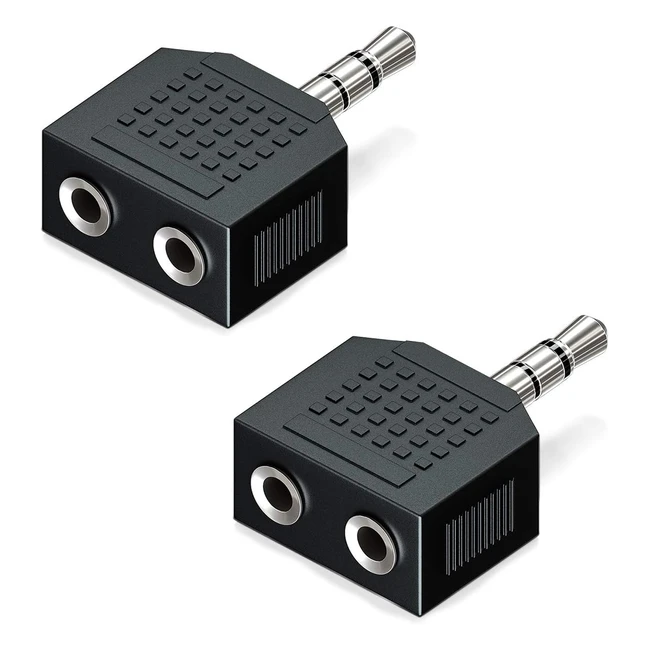 Adaptateur audio Deleycon 2x 35mm jack splitter - Connexion hifi et home cinema