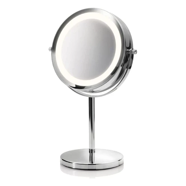Medisana CM 840: LED-Kosmetikspiegel mit 5x Vergrößerung und 360°-Drehfunktion