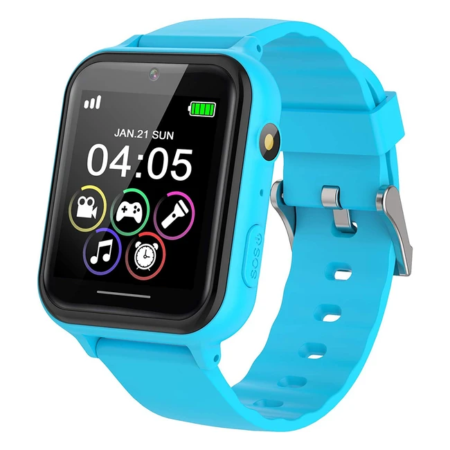 Montre intelligente pour enfants étanche avec fonction antiperte de téléphone, positionnement GPS, sécurité SOS, caméra à distance, appel deux voies, pour garçons et filles de 4 à 12 ans