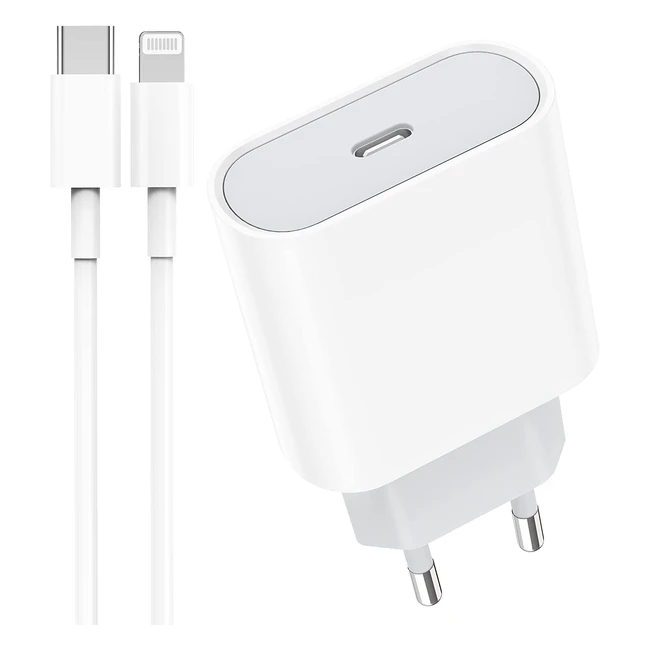 Sakahyro 25W iPhone Quick Charger & 2m Charging Cable für iPhone 14/14 Pro/14 Pro Max/13/12/11/SE - USB-C Power Supply Plug Adapter Charger Charger - USBC Mains Plug Quick Charging Cable