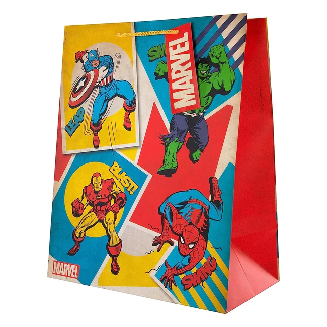 Borsa Regalo Marvel Hallmark - Grande con Supereroi - Ref. 12345