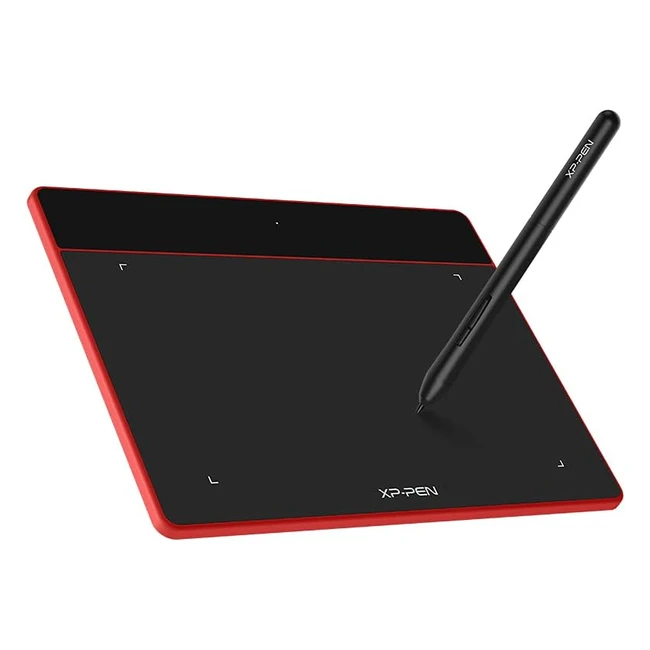 XP-Pen Deco Fun S Drawing Tablet - Portable Graphics Pad for Windows, Mac, Linux, and Chromebook - Carmine Red