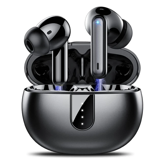 Wireless ANC Earbuds with HD Mic, 25H Playtime, IPX7 Waterproof, Touch Control - A80 Pro