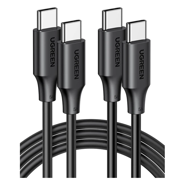 UGREEN USB-C Kabel 100W - 2 Stück | PD 30 & PPS | MacBook Pro/Air, iPad Pro/Air, Galaxy S23/S22, Pixel 7 Pro, usw. | 1m