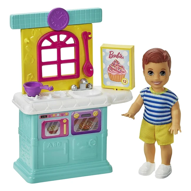 Barbie Famille Skipper Babysitter Coffret Jouons - Cuisiner avec Minipoupe Gar