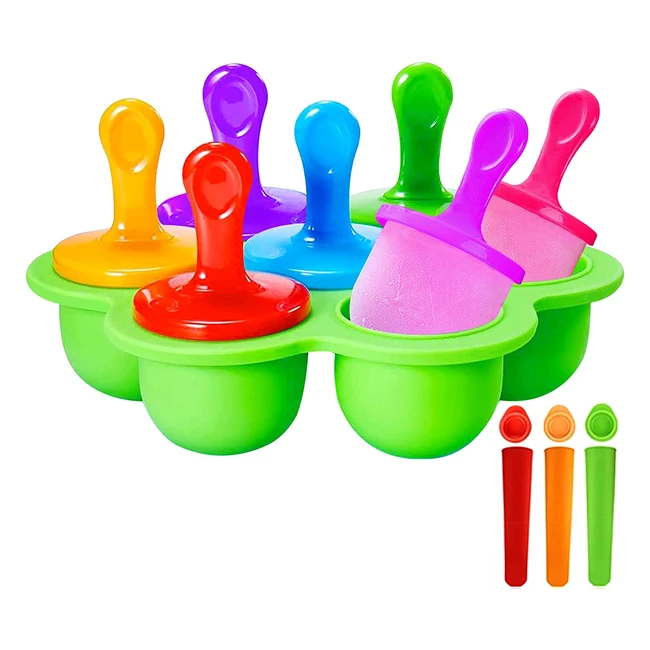 Molde Helados Silicona Mini Popsicle Mold - Sin BPA - Reutilizable - Prepara Helado Casero - 3 Tiras Largas Moldes Paletas