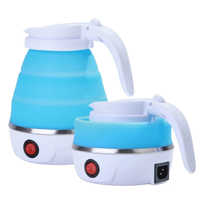 Foldable Electric Kettle - Portable Travel Kettle | 304 Stainless Steel | Quick Boil | Detachable Power Cord