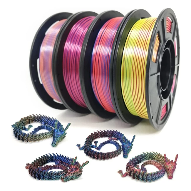 Yousu Tricolor PLA Filament - Triple Color, 1kg, 175mm, 003mm - Compatible with Most 3D Printers