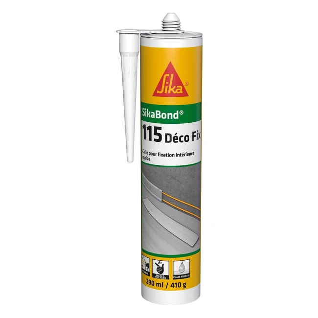 Colle Acrylique Blanc Cass 290 ml - Sika - Réf. XXX - Fixation Intérieur/Extérieur