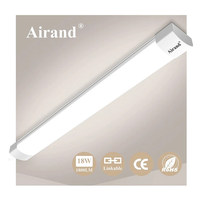 Airand LED Rhren Feuchtraumlampe IP66 wasserdicht - Energiesparend  Umweltfre