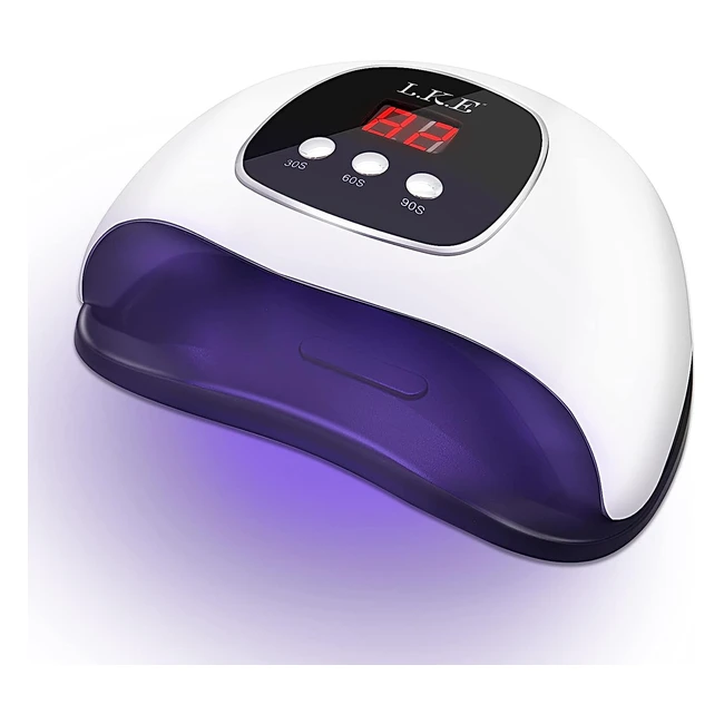 UV LED Nail Lamp 72W - Faster Drying, Portable, 3 Timers - Professional Gel Nail Dryer
