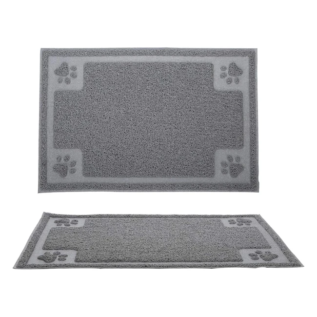 Suhaco Dog Cat Feeding Mat - Non-Slip, Waterproof, Easy to Clean - Prevent Food Spills - 60x40cm