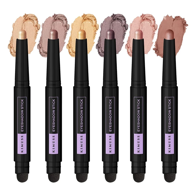 Kimuse Sombra de Ojos Pigmentos Compactos Duracin Larga 6 Sombras Brightener S