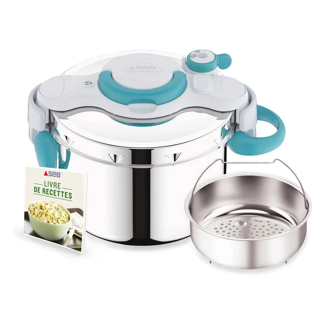 Cocotte-minute Seb Clipsominut Easy 9L - Poignées rabattables - Livre 100 recettes - Induction - Fabriqué en France