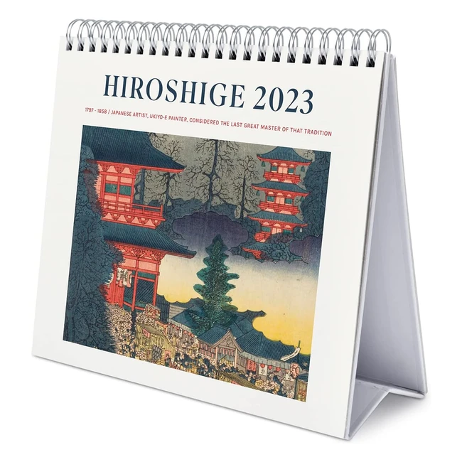 Grupo Erik Schreibtischkalender 2023 Hiroshige Japanische Kunst Schreibtischkalender 2023