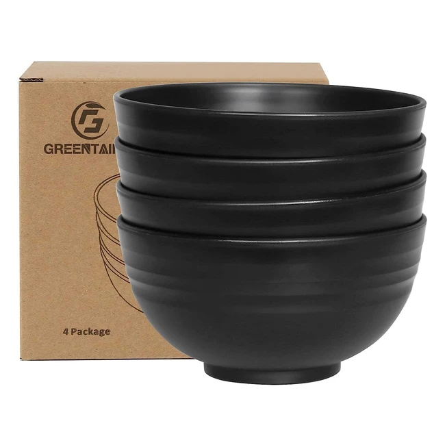Greentainer Unbreakable Large Cereal Bowls - Lightweight Bowl Sets - Dishwasher 