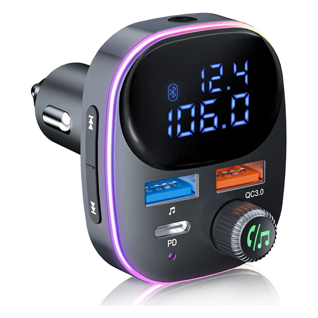 Newest Bluetooth V5.3 FM Transmitter - Soarun Car Transmitter Hands-Free Kit