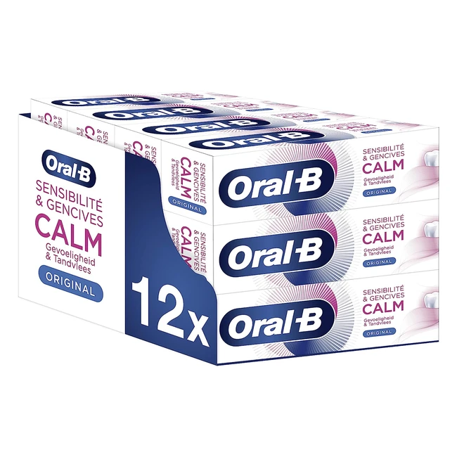 Dentifrice Oral-B Sensibilit Gencives Calm - Pack de 12  Soulage instantanm