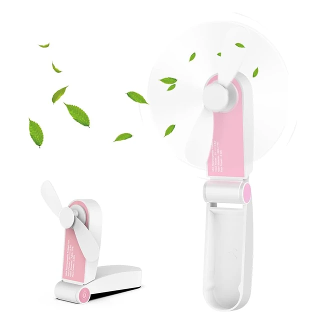 Mini Ventilateur de Poche Pliable Portable - Hianjoo, Réf: 123456, 2 Vitesses