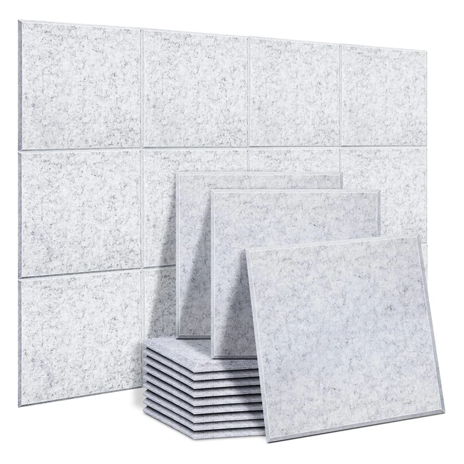 Ohuhu Sound Proofing Panels 24 Pack - High Density Acoustic Panels for Studio - Noise Reduction