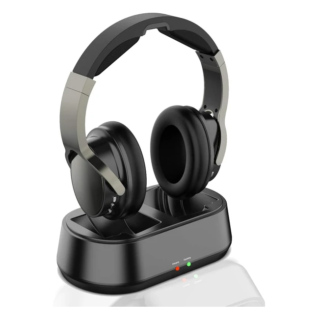 Casque TV sans fil Overear Rybozen BR6H0B0 - Longue portée, Batteries rechargeables, Design moderne