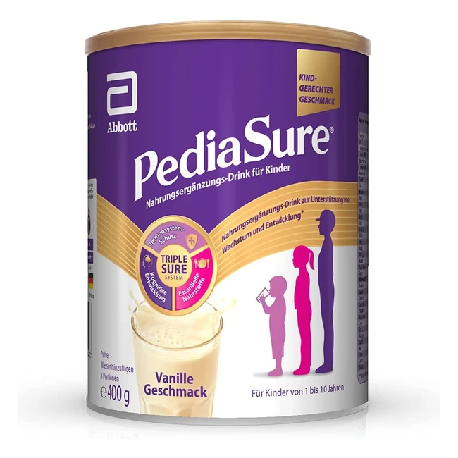 Pediasure Shake Vanilla 400g - Kinder Shake mit 27 Vitaminen und Mineralstoffen sowie Protein ab 1 Jahr