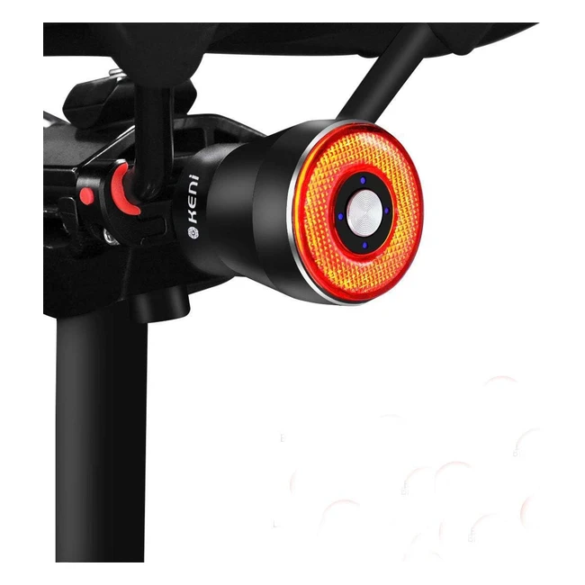 G Keni Smart Rear Bike Tail Light - Auto OnOff Brake Sensing - USB Rechargeable