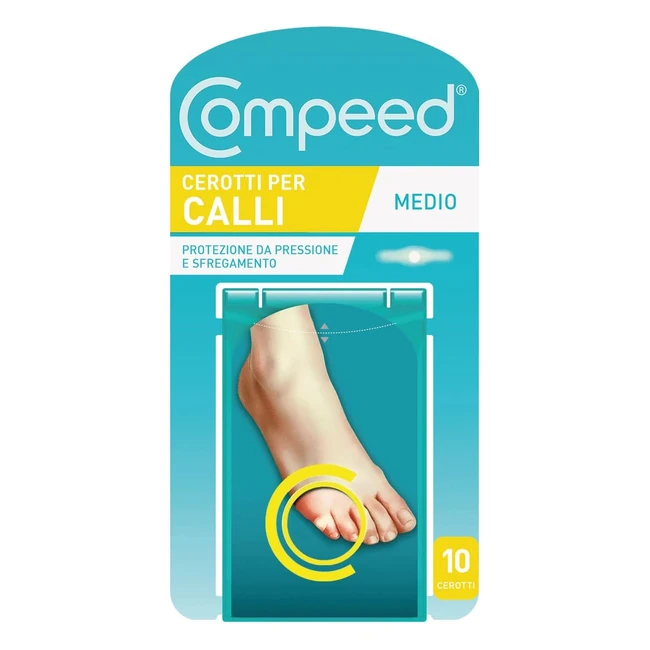 Compeed Parches para Callos - Tamaño Mediano, Larga Duración - 10 Unidades